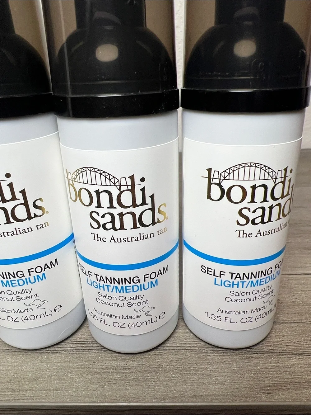 Bondi Sands Light Medium Self Tanning Foam Travel Size Bottles